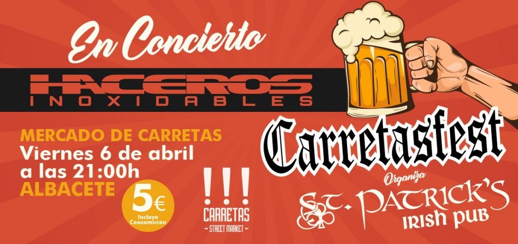 Haceros Inoxidables en concierto el el I carretasfest - 6 de Abril 2018